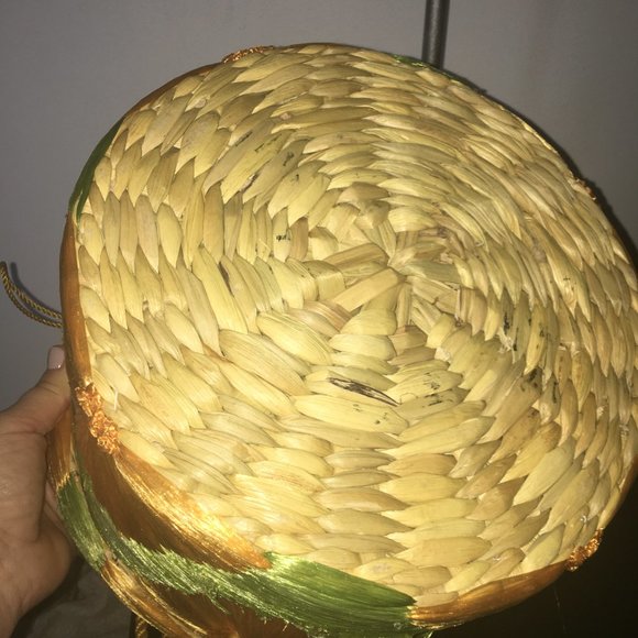 AMAZING VINTAGE 1950'S HUGE BAG/HAT BOX/ BEACH BAG IN EXCELLENT CONDITION - Picture 9 of 9